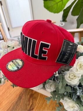 7MILE Red Snapback Hat NWT